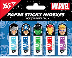 Індекси паперові YES "Marvel.Avengers" 50x15 мм, 100 шт. (5x20)