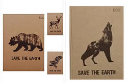 Блокнот  "Save the Earth",
 А5, 96 аркушів, клітинка, еко папір, ТМ Колорит, Україна