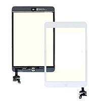 Сенсор iPad mini/iPad mini 2 с микросхемой и кнопкой меню (home) white (оригинал)