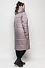 Подовжена жіноча куртка пуховик з натуральним хутром розміри 48-58, фото 6