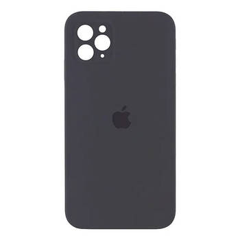 Silicone case for iphone 11 pro max (28) gray (квадратний) square side