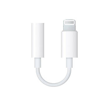 Адаптер Apple Lightning to 3.5mm Headphones, білий (оригінал)