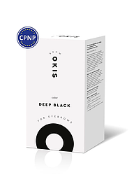 OKIS Крем-фарба для брів з ефектом  хни Deep Black в тубі з окисником 15мл