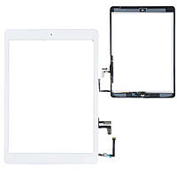 Сенсор iPad Air (iPad 5) со шлейфом и кнопкой меню (home) white (оригинал)