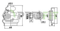 Пильник ШРКШ гумовий + змазка ПЫЛЬНИК К-Т VW TRANSPORTER 03-15 ВНУТР. 2710-0020 XLB