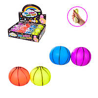 Іграшка-антистрес баскетбольний м'ячик 6 см, ЦЕНА ЗА 1ШТ, В ПЗ. 12ШТ, 4 кольори, дисплей боксу паковання