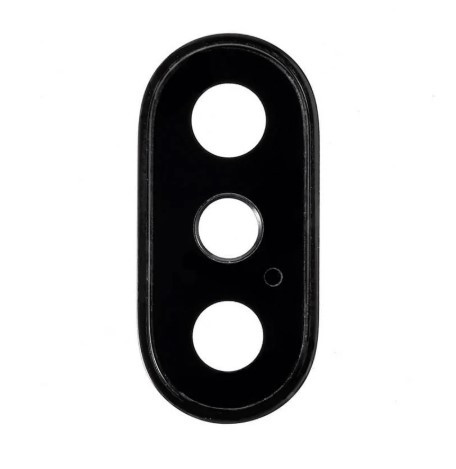 Скло камери iPhone X з рамкою space gray, фото 1