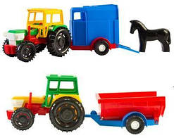 Трактор із причепом, 2 різновиди, у слюді 38,5*15*12,5 см, ТМ Wader (30 шт.)
