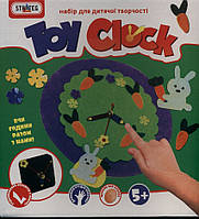 Набор для творчества "Toy clock - Зайчья полянка", в кор. 21,7*24*5см, Украина, ТМ Стратег (12шт)