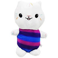 М'яка іграшка 28 см Кіт білий фіолетовий