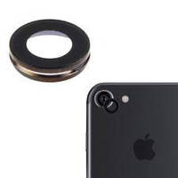 Стекло камеры iPhone 7/iPhone 8/iPhone SE 2020/iPhone SE 2022 с рамкой black
