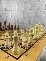 Настільна шахова гра 3 в 1 з великими фігурами (шахи, шашки, нарди), 50х50 см, фото 3