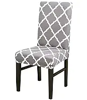 Чехол стула серый узор AG863A