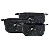 Набір посуду 14 предметів НК317 каструлі зі сковорідкою з антипригарним покриттям та кухонне приладдя, фото 4