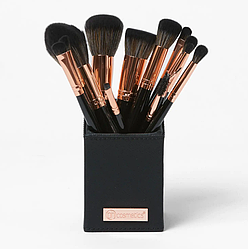 Набір пензлів для макіяжу BH Cosmetics Signature Rose Gold Black, 13 шт