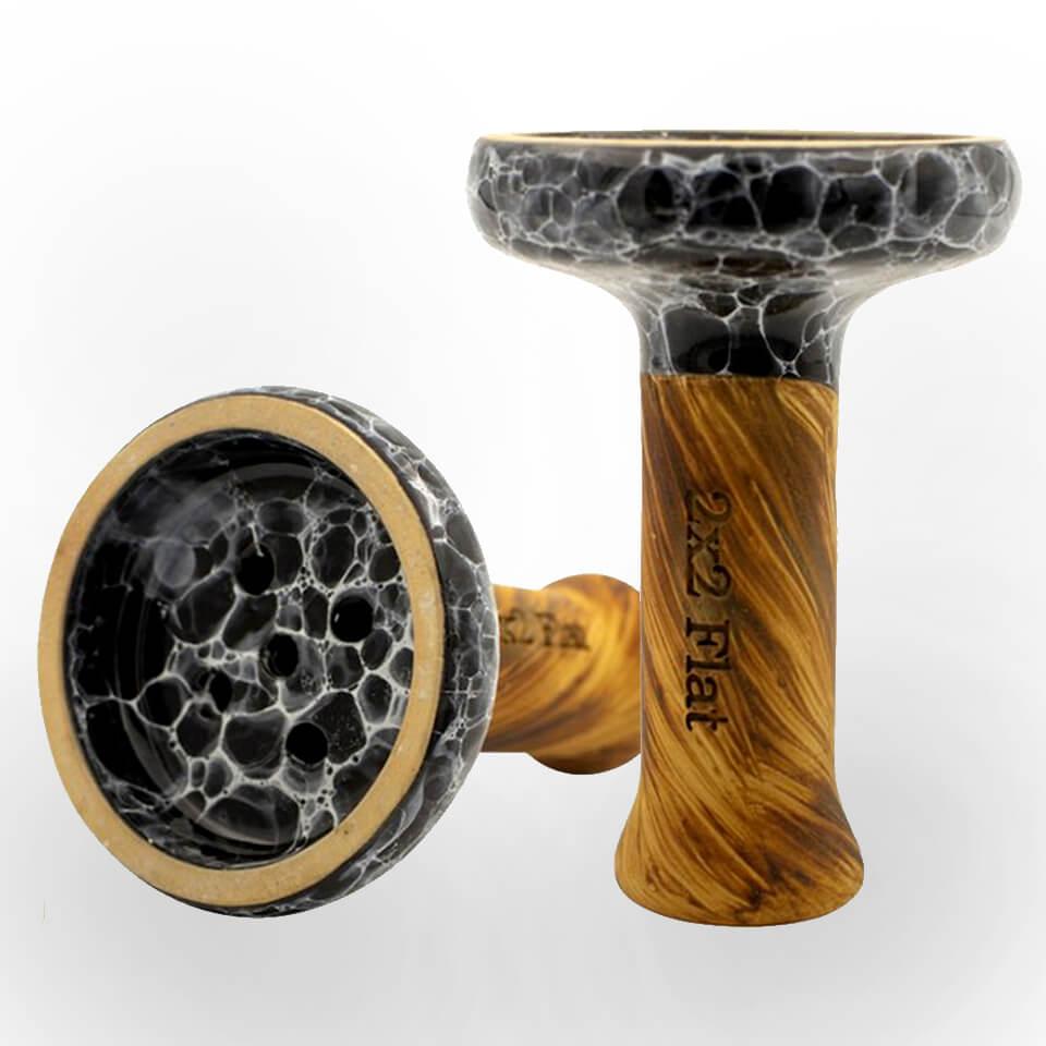 Чаша для кальяну 2×2 Hookah Flat - Black