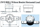 KSD301 160 °C NO 10 А — відновлювальний термовмикач типу KSD301 (KSD-F01), нормально-відкритий, 250 В WBHL, фото 2