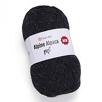 YarnArt ALPINE ALPACA NEW (Альпін Альпака) № 1439 чорний (Напіввовна пряжа, нитки для в'язання)