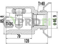 ШРКШ зі змазкою в комплекті ШАРНИРНЫЙ КОМПЛЕКТ VW TIGUAN 07-. AUDI Q3 11- ВНУТР. 2810-2039