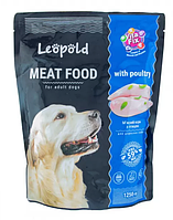 Консерва для взрослых собак Леопольд Премиум мясной деликатес птица 1250 г 93161