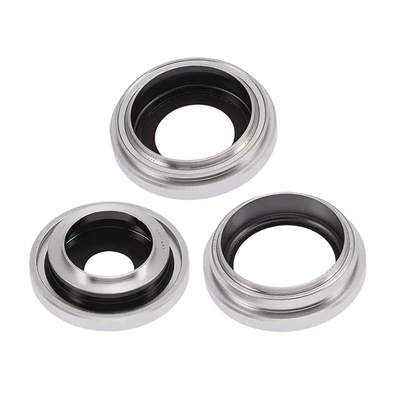 Скло камери iphone 14 pro max з рамкою silver (комплект 3шт), фото 1