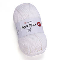 YarnArt ALPINE ALPACA NEW (Альпін Альпака) № 1440 білий (Напіввовна пряжа, нитки для в'язання)