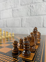 Нарди дерево з зображенням Башні, 63х63 см+шахмати 3в1, фото 3