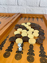 Нарди дерево з зображенням Башні, 63х63 см+шахмати 3в1, фото 5