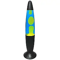 Лава лампа двоколірна 34 см синьо-жовтий, Настільна лава лампа LAVA LAMP в асортименті