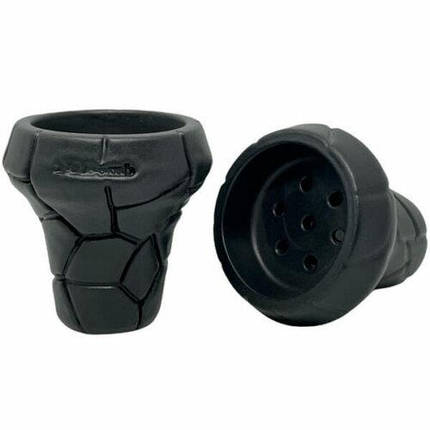Чаша для кальяну глиняна зовнішня 2x2 Hookah Bomb Black, фото 1