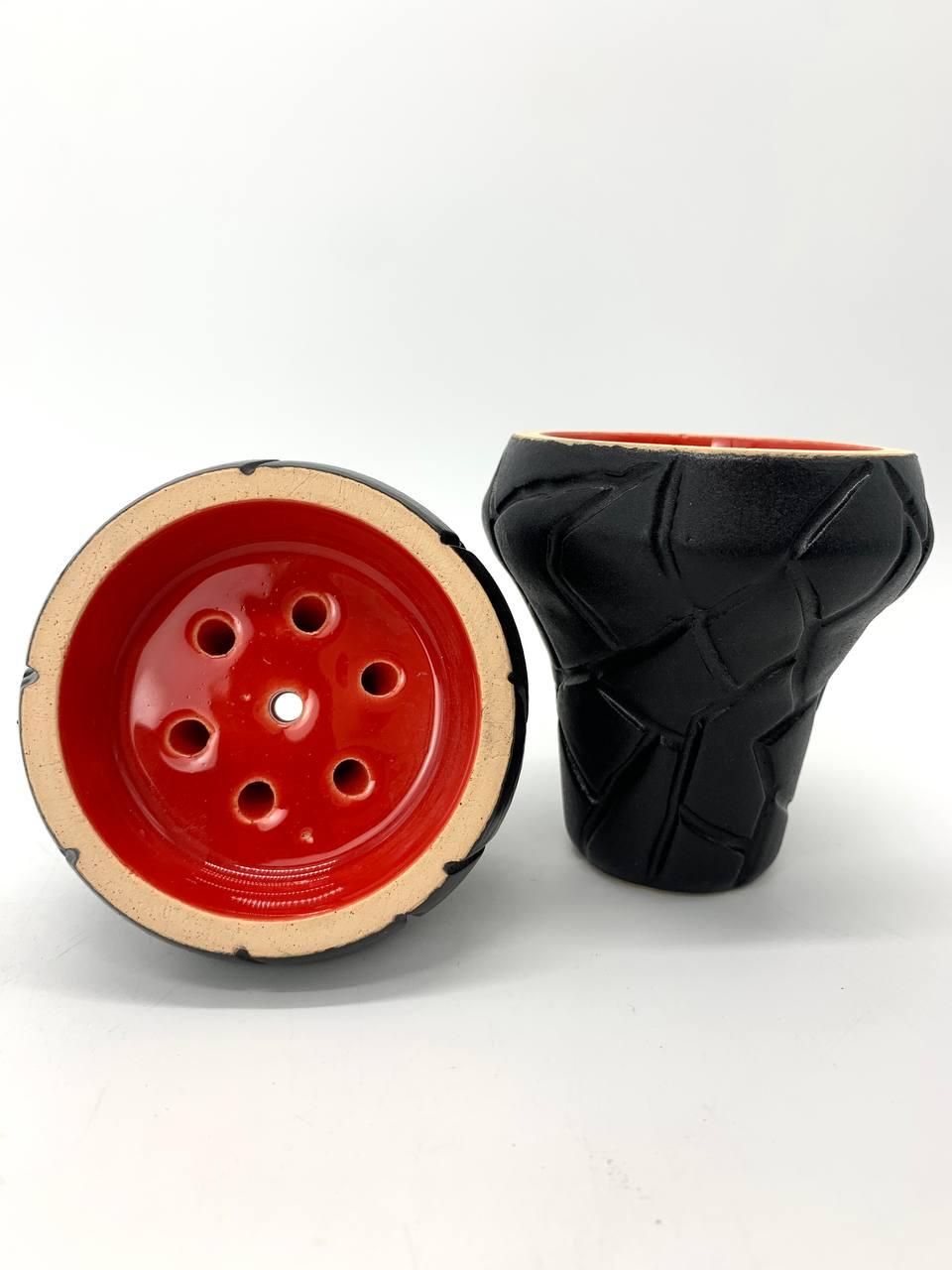Глиняна чаша для кальяну 2x2 Hookah Bomb - Червона