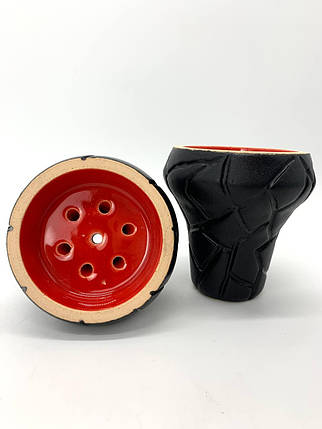 Глиняна чаша для кальяну 2x2 Hookah Bomb - Червона, фото 1