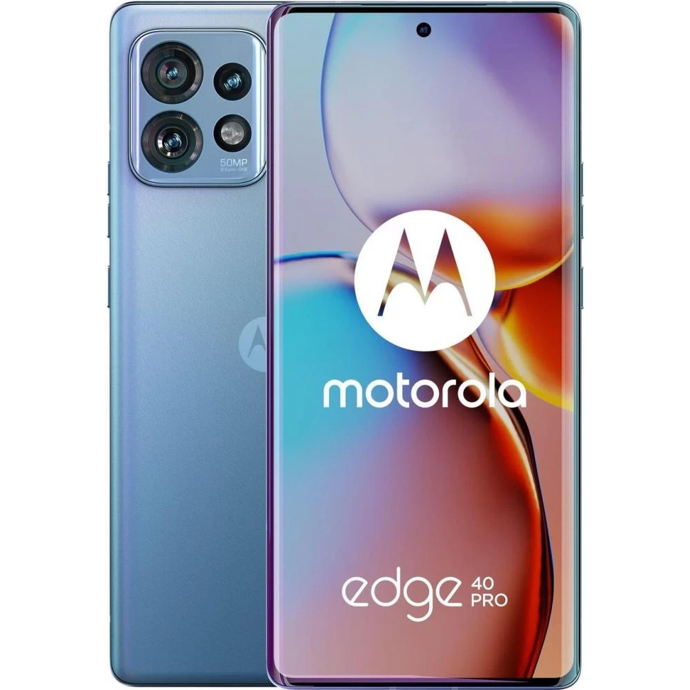 Смартфон Motorola Edge 40 Pro 12/256GB Blue 5G, NFC, 50+12+50/60Мп, Snapdragon 8 Gen 2, OLED 6.6", 4600 мА*ч