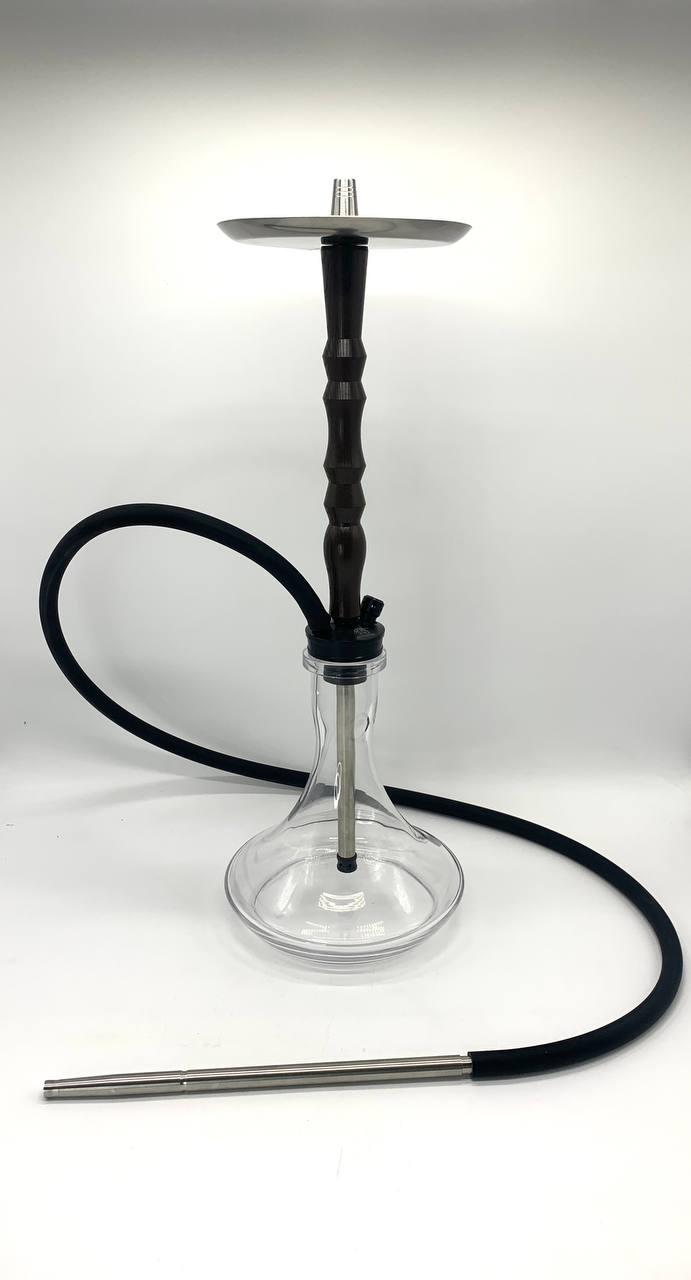 Класичний кальян із нержавіючої сталі та дерев'яною накладкою кальян ATMOS (Атмос) V1.1 – Коричневе Дерево