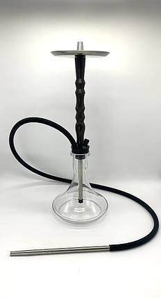 Класичний кальян із нержавіючої сталі та дерев'яною накладкою кальян ATMOS (Атмос) V1.1 – Коричневе Дерево, фото 1