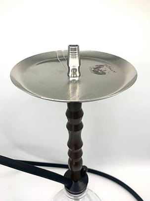 Класичний кальян із нержавіючої сталі та дерев'яною накладкою кальян ATMOS (Атмос) V1.1 – Коричневе Дерево, фото 2