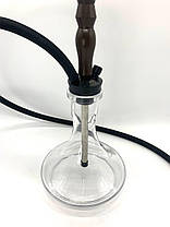 Класичний кальян із нержавіючої сталі та дерев'яною накладкою кальян ATMOS (Атмос) V1.1 – Коричневе Дерево, фото 4