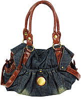 Вместительная женская джинсовая коттоновая сумка Fashion jeans bag Nia-mart