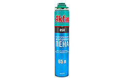 Піна монтажна Akfix — профі MEGA 850 мл (65 л), літня (850)