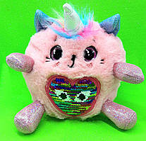 Іграшка м'яка Єдиноріг RainBocoRns, музичний (3 мелодії), стрибає, рожевий, 20 см