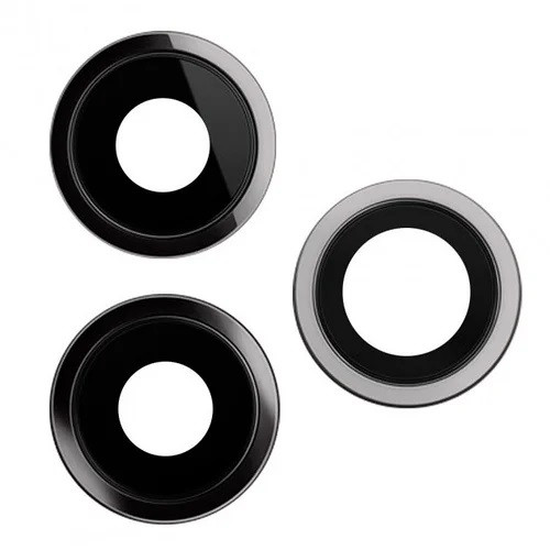 Скло камери iPhone 12 Pro з рамкою graphite (комплект 3шт), фото 1