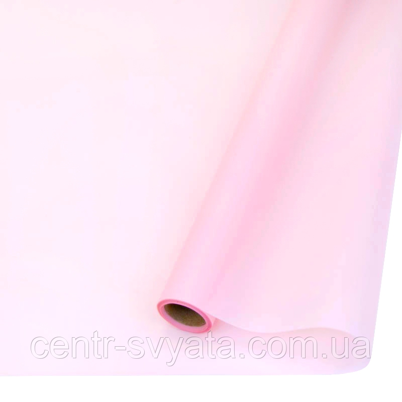 Пленка (калька) матовая в рулоне "Gouashe Pink / Розовая" (0,65х8,6 м) - фото 1 - id-p1754662543