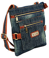 Молодежная джинсовая сумка на плечо Fashion jeans bag Nia-mart