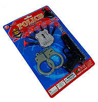 Поліцейські набір, значок, присоски, наручники, пістолет, на планш. 28*18 см (480 шт./2)