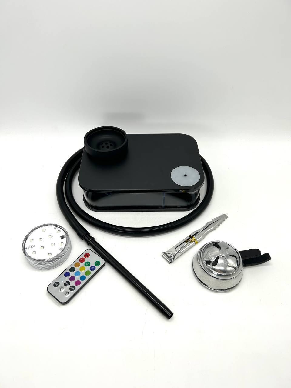 Елегантний та компактний міні-кальян Capsule Nanosmoke Blackз матовим покриттям