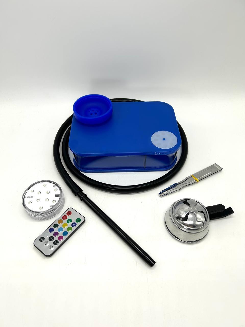 Елегантний та компактний міні-кальян Capsule Nanosmoke Blue  з матовим покриттям