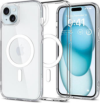 Чохол Spigen для iPhone 15 Plus / 14 Plus - Ultra Hybrid MagSafe, White (ACS06660)
