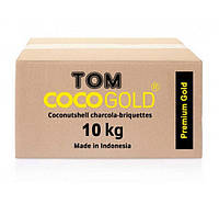 Кокосовое вугілля "Tom COCO Gold" для кальяну, 10 кг, 96 кубиков, в коробке