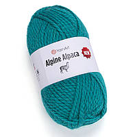 YarnArt ALPINE ALPACA NEW (Альпін Альпака) № 1446 зелений (Напіввовна пряжа, нитки для в'язання)