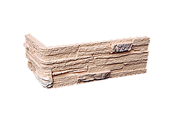 Гіпсова плитка "Мадагаскар premium" кутова з фактурою і забарвленням природного каменю